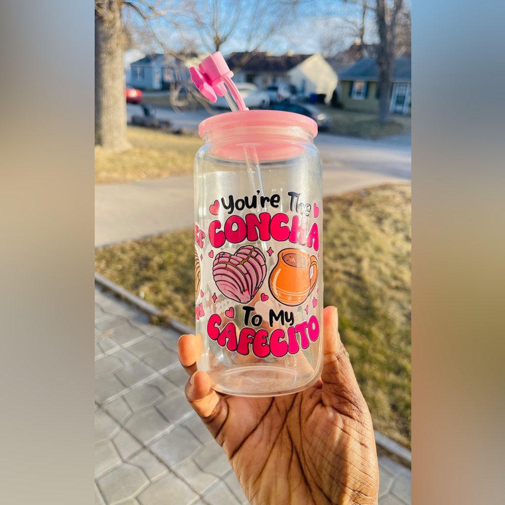 Valentine’s day’s glass Cup 16oz